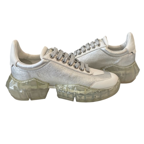 JIMMY CHOO Diamond Chunky Sole Metallic Sneakers Trainers \\ 36.5 - Picture 6 of 12